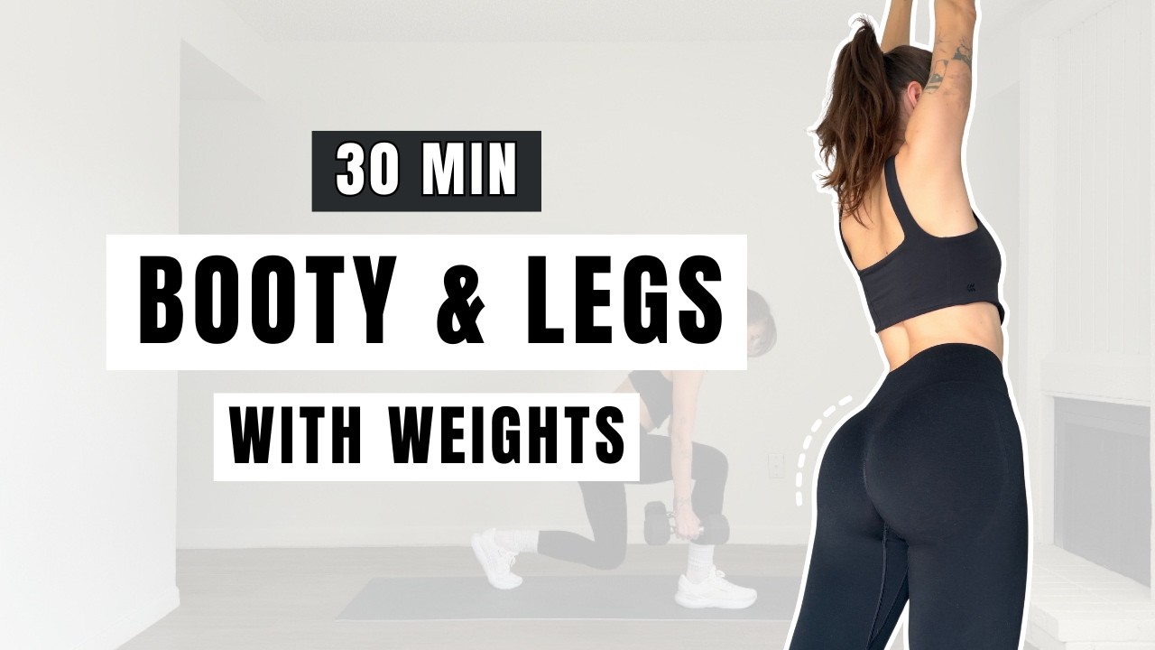 30 MIN BOOTY & LEGS WORKOUT – Low Impact Glute Sculpt | Weighted Workout