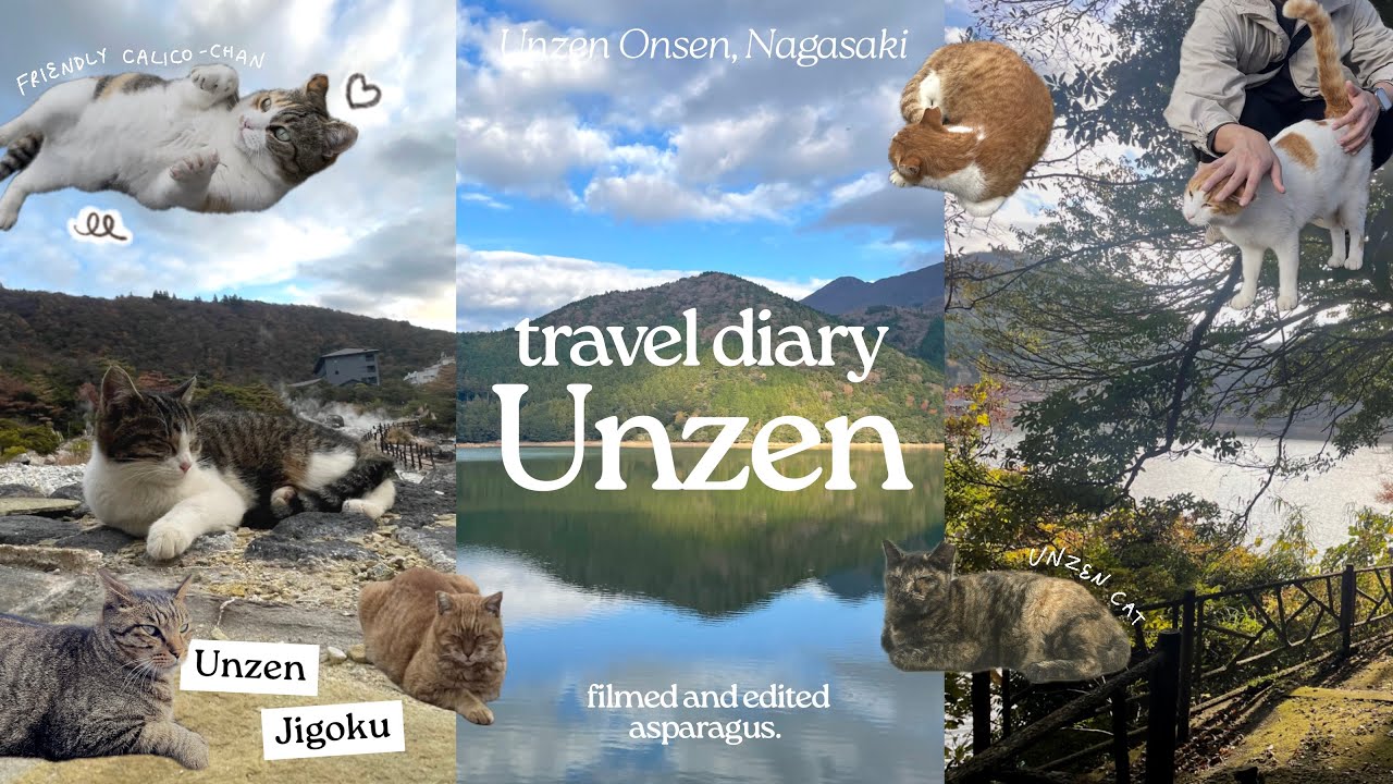 travel diary | Unzen Onsen 🐈 Ferry from Kumamoto to Shimabara, Unsen Jigoku, Oshidorinoike Pond
