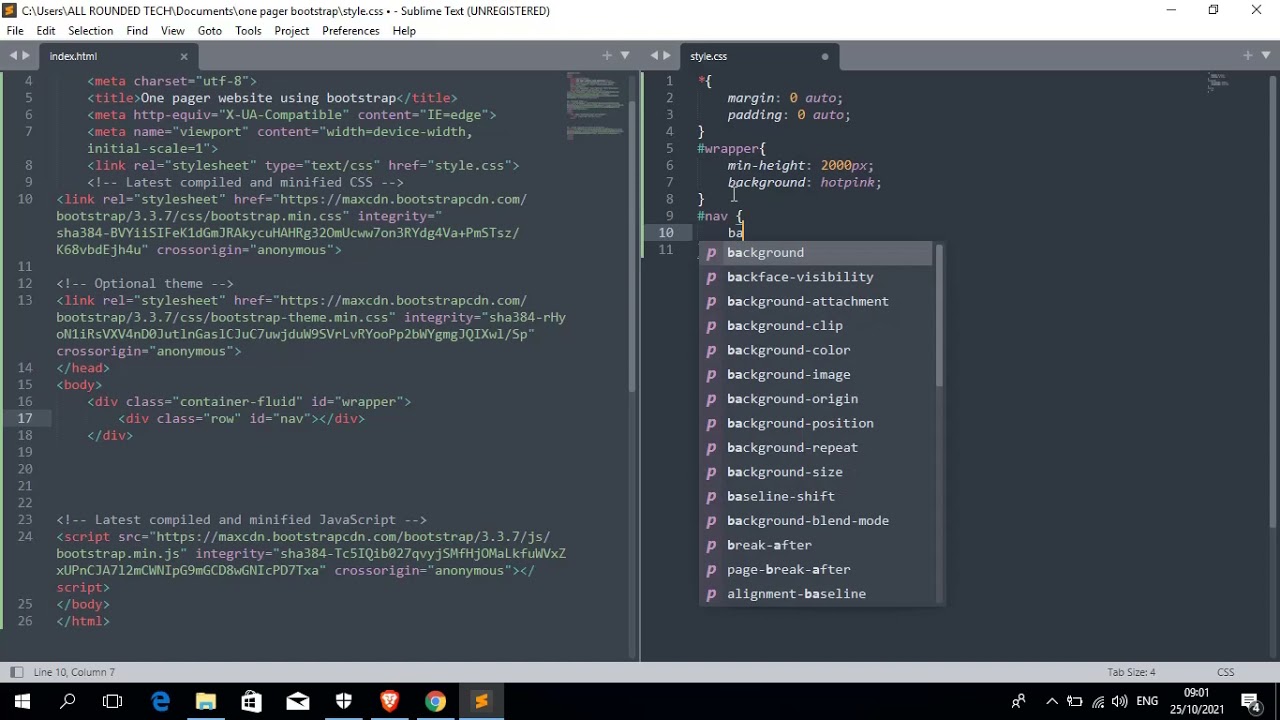HOW TO CREATE ONE PAGER WEBSITE USING BOOTSTRAP CDN