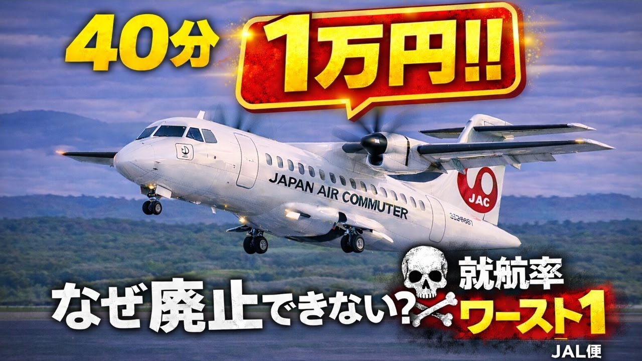 【日本最弱】誰が乗る？40分で1万円の路線が消せないワケJAL大阪〜但馬便
