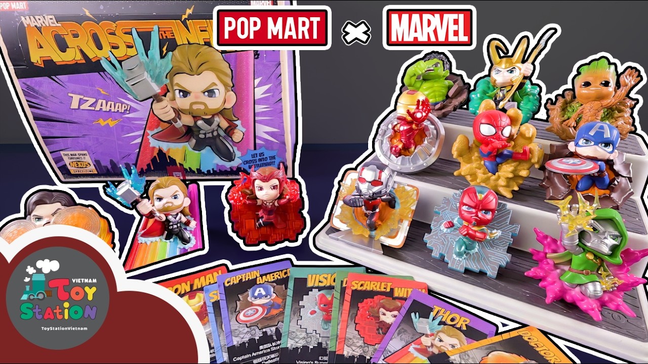 Các siêu anh hùng đục tường đến nhà bạn Marvel x Pop Mart ToyStation 1021