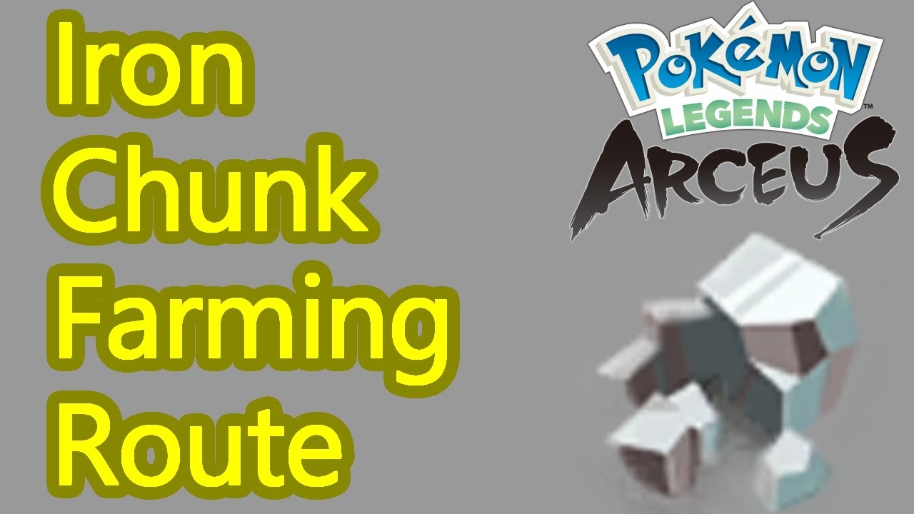 INSANE Pokemon Legends: Arceus iron chunk farming route, 700 per hour