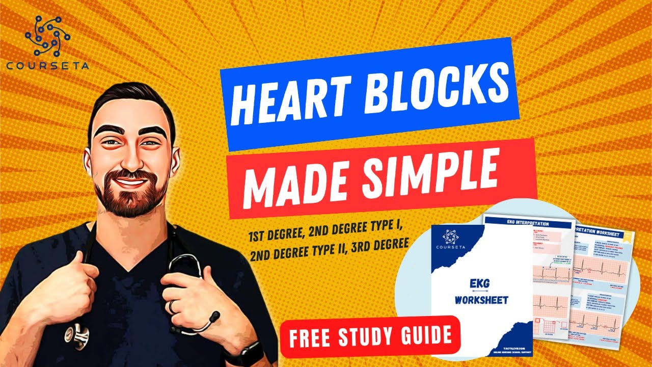 AV Heart Blocks EKG Interpretation | 1st Degree, 2nd Degree Type I & Type II,& 3rd Degree | Intulect