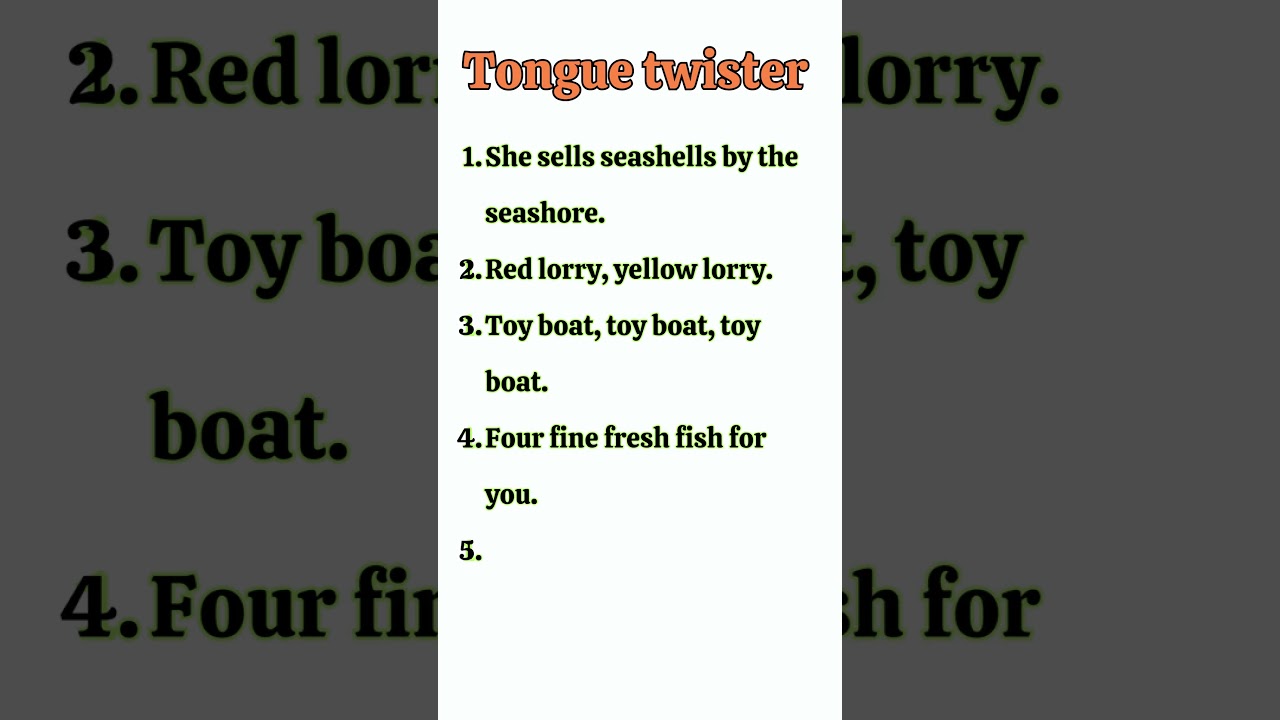 Improve Your Pronunciation Fast with Fun Tongue Twisters!
