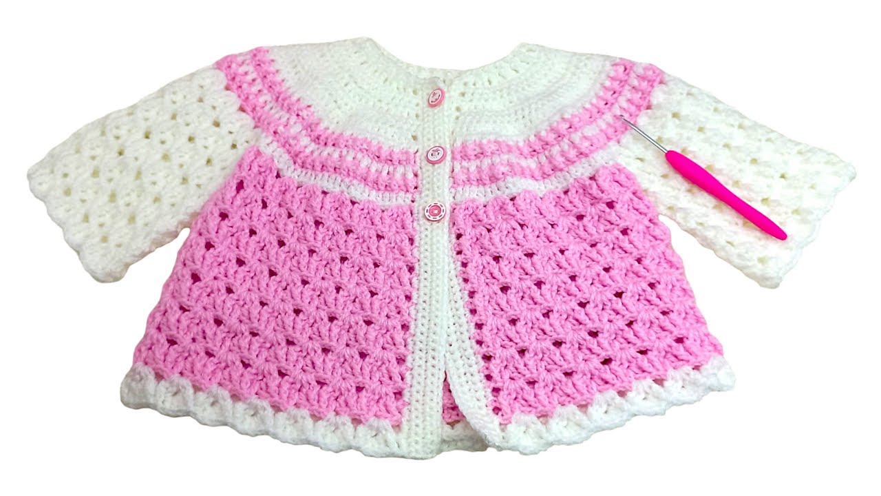 Tığ İşi Örgü Özel Tasarım bebek hırka modelleri tığ işi   👉kız bebek hırka modelleri tığ işi
