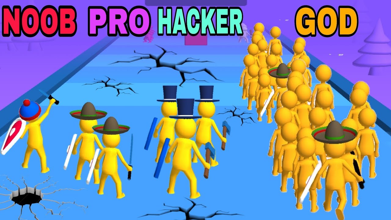 NOOB VS PRO VS HACKER VS GOD in Join Clash 3D- Join &Clash