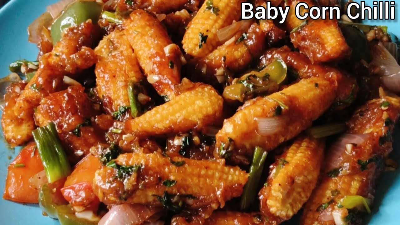 Golden Crispy Baby Corn Chilli | How To Make Crispy Chilli Baby Corn Recipe | Veg Starter 