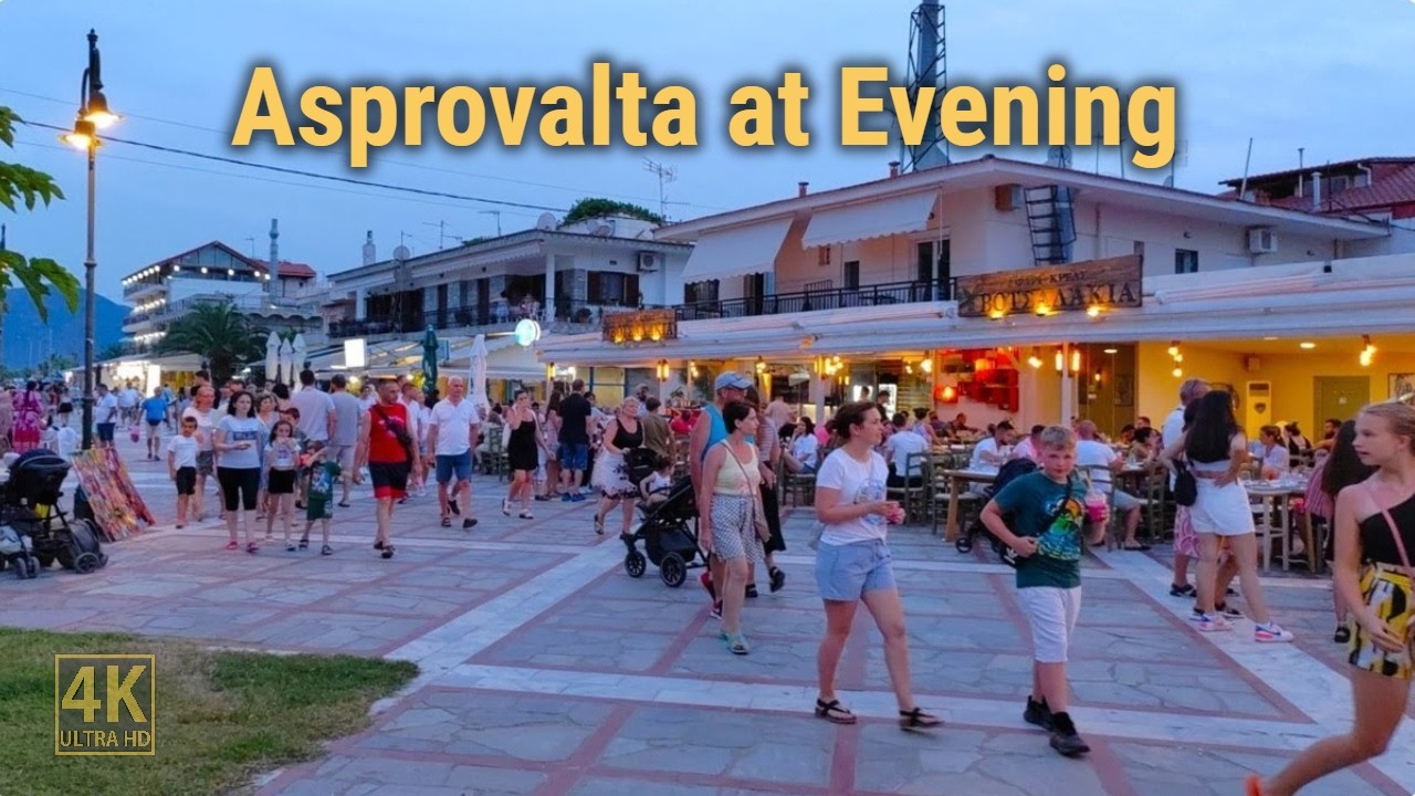 Asprovalta at Evening, Greece 4K