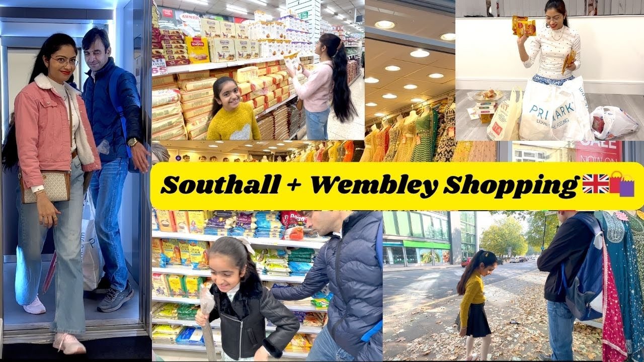 Indian Shopping in London 🇬🇧 Southall & Wembley Vlog | Indian Family in UK
