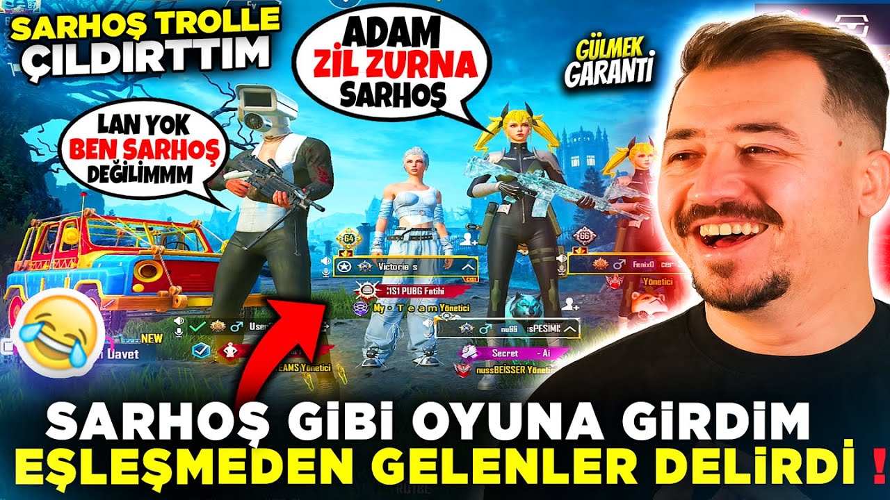 SARHOŞ GİBİ OYUNA GİRDİM 🤪 EŞLEŞMEDEN GELENLER DELİRDİ 🤣 Pubg Mobile
