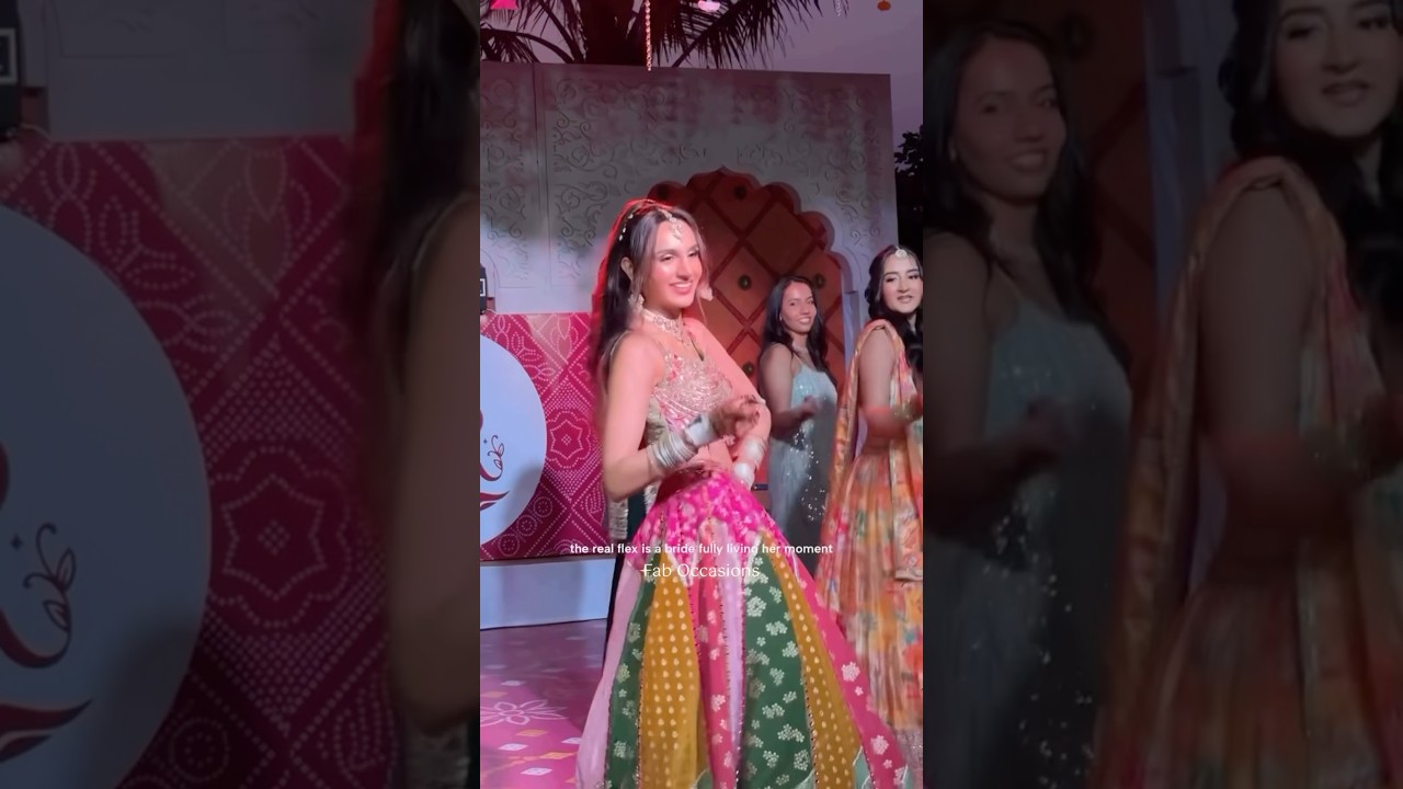 Bride Happily Dancing at her Sangeet | Wedding Dance | Lehenga | Dance Cover | Bride Dance | Bestie