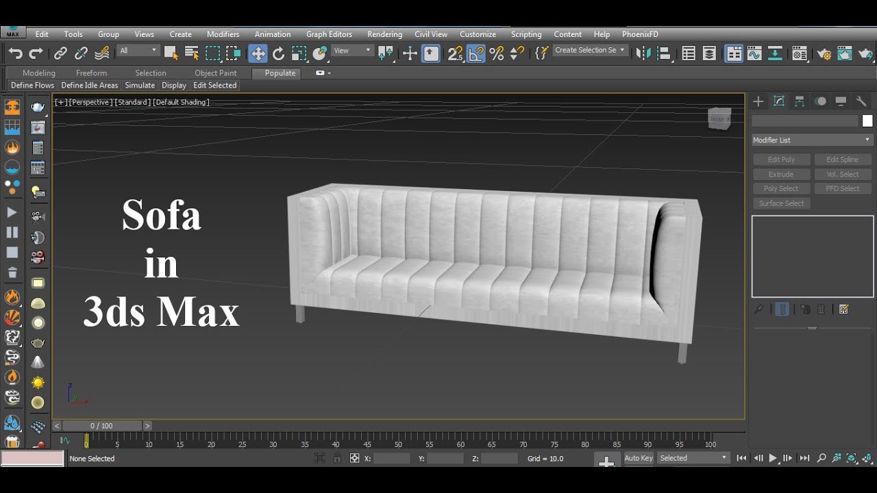 Sofa in 3ds Max | Sofa Modeling in 3ds Max | 3d Modeling