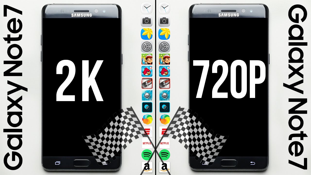 Galaxy Note 7 (2K) vs. Galaxy Note 7 (720p) Speed Test