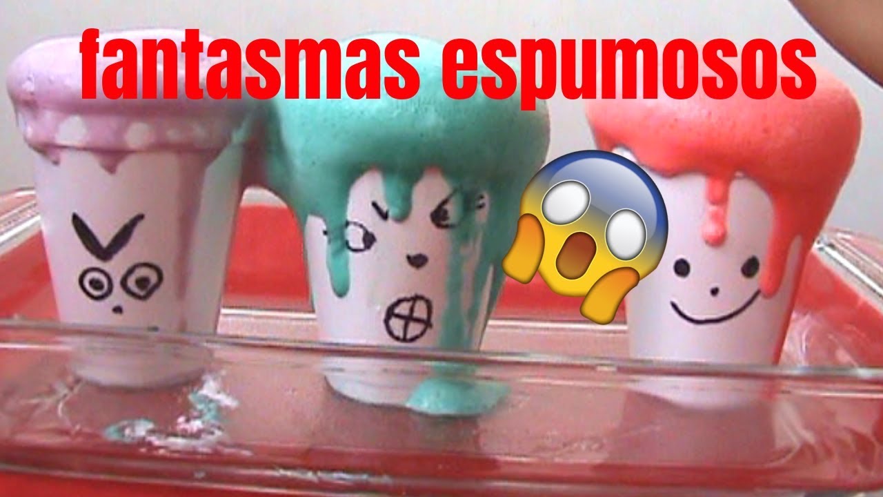 cómo hacer FANTASMAS ESPUMOSOS  | EXPERIMENTO para NIÑOS 😀