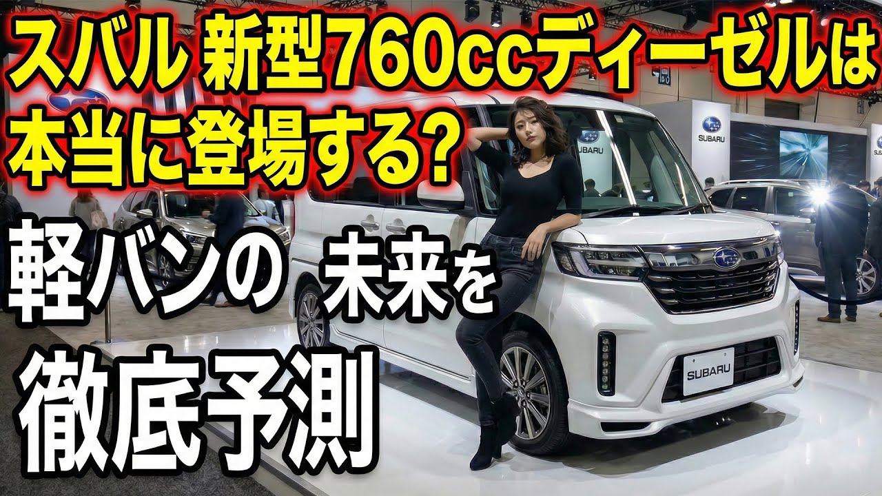スバル新型760ccディーゼルは本当に登場する？軽バンの未来を徹底予測【ハイブリッド比較】