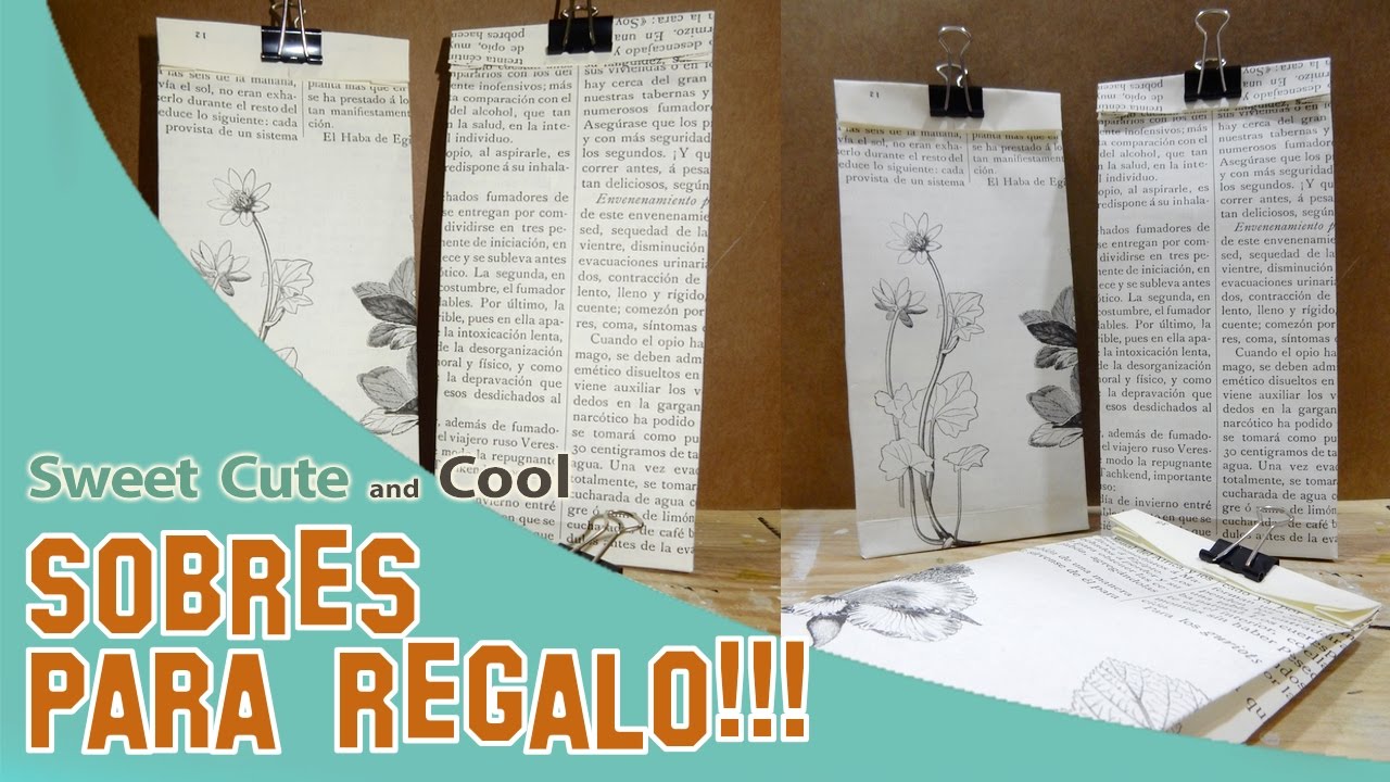 🥳Como Hacer Bolsas de Papel Para Regalo con Papel Reciclado!! Faciles / Paso a Paso🥰