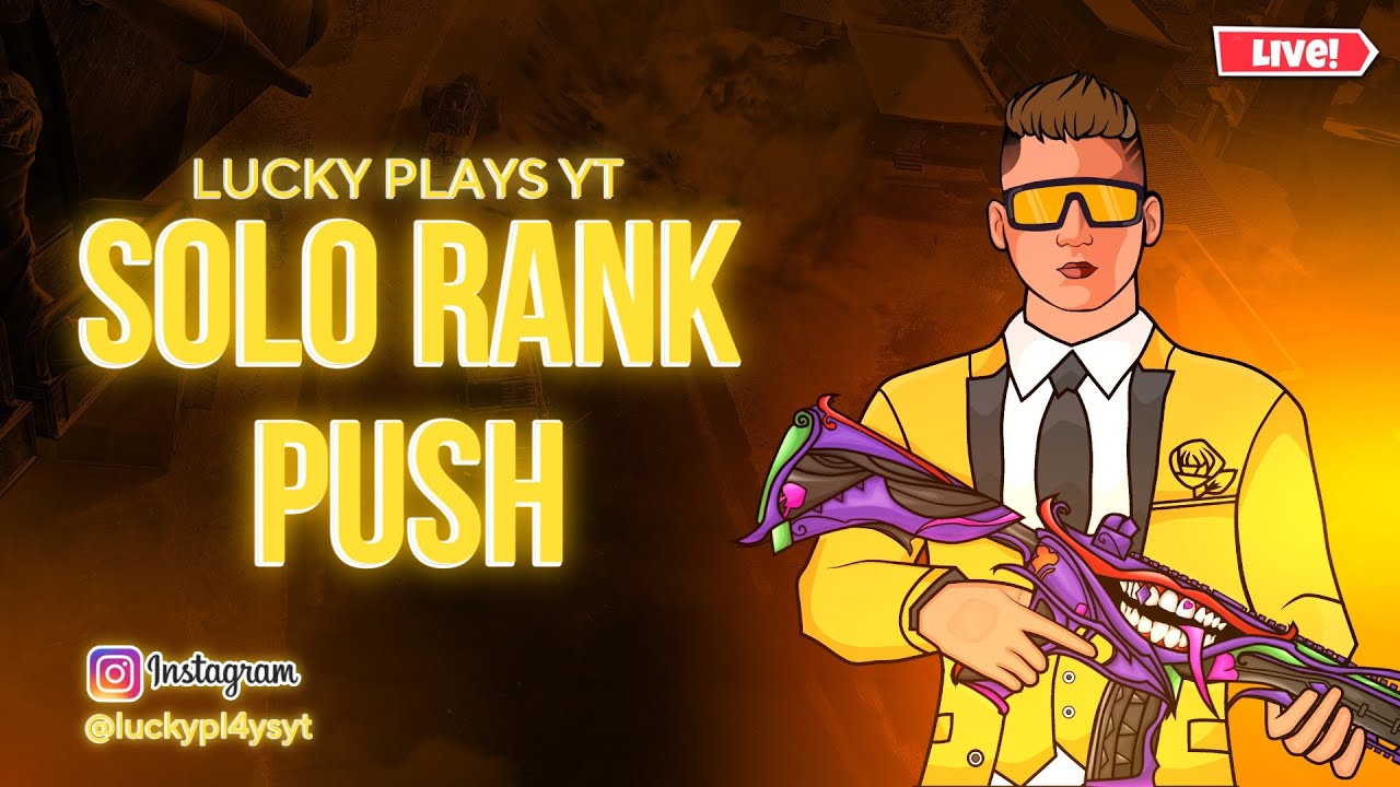 Solo Rank Push | LuckyPlaysYT | 6 Hours Live Stream | Paid Rank Push Available !⚡️