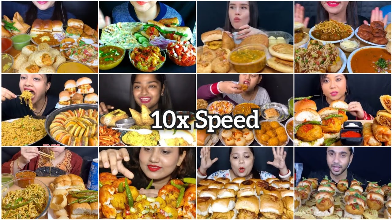 ASMR Eating Spicy Vada Pav With Lots Of Green Chillies & Green Chutney || Indian Food Mukbang