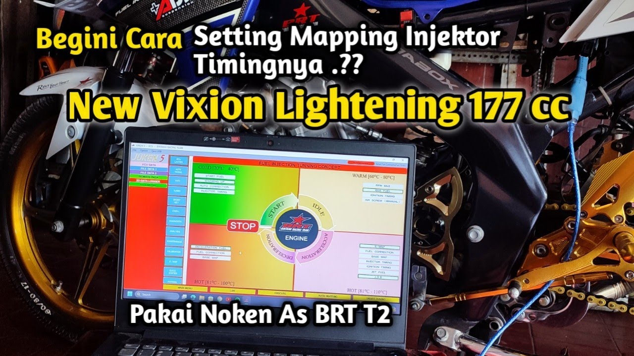 Begini Cara Setting Mapping Injektor Timing Juken 5 di Yamaha New Vixion 177 cc