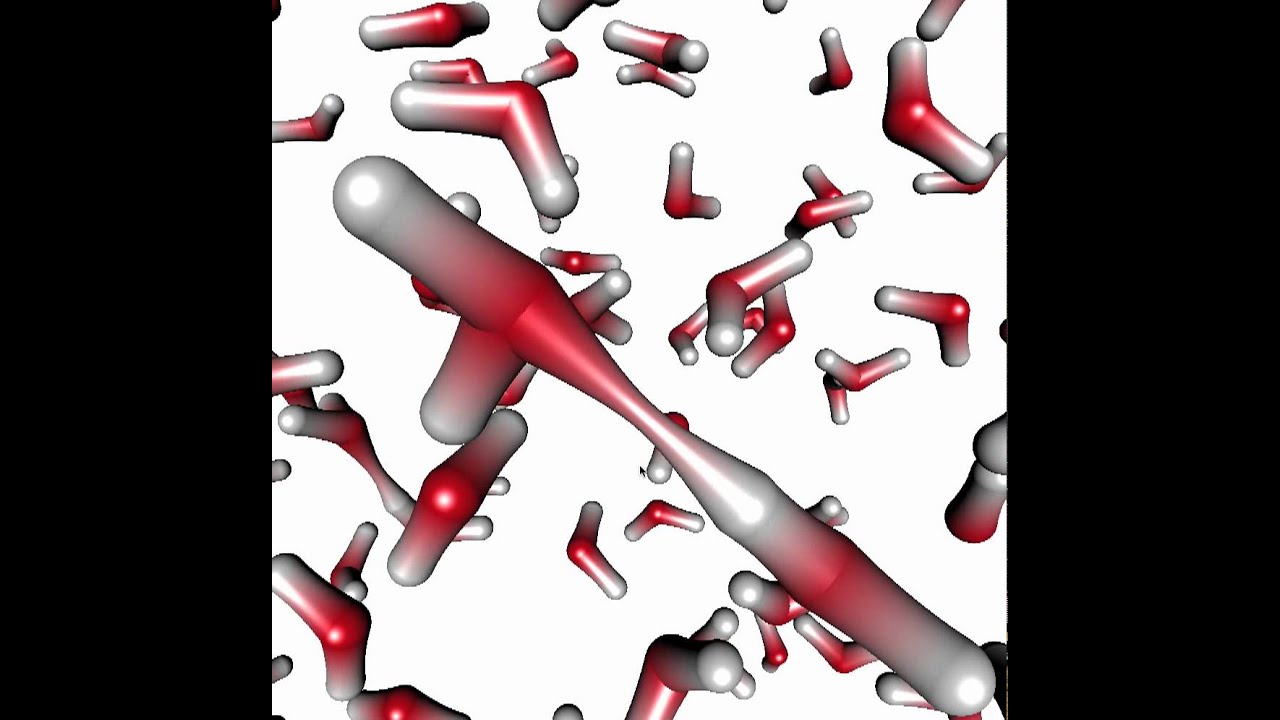 Dynamic water hydrogen-bond network using HyperBalls