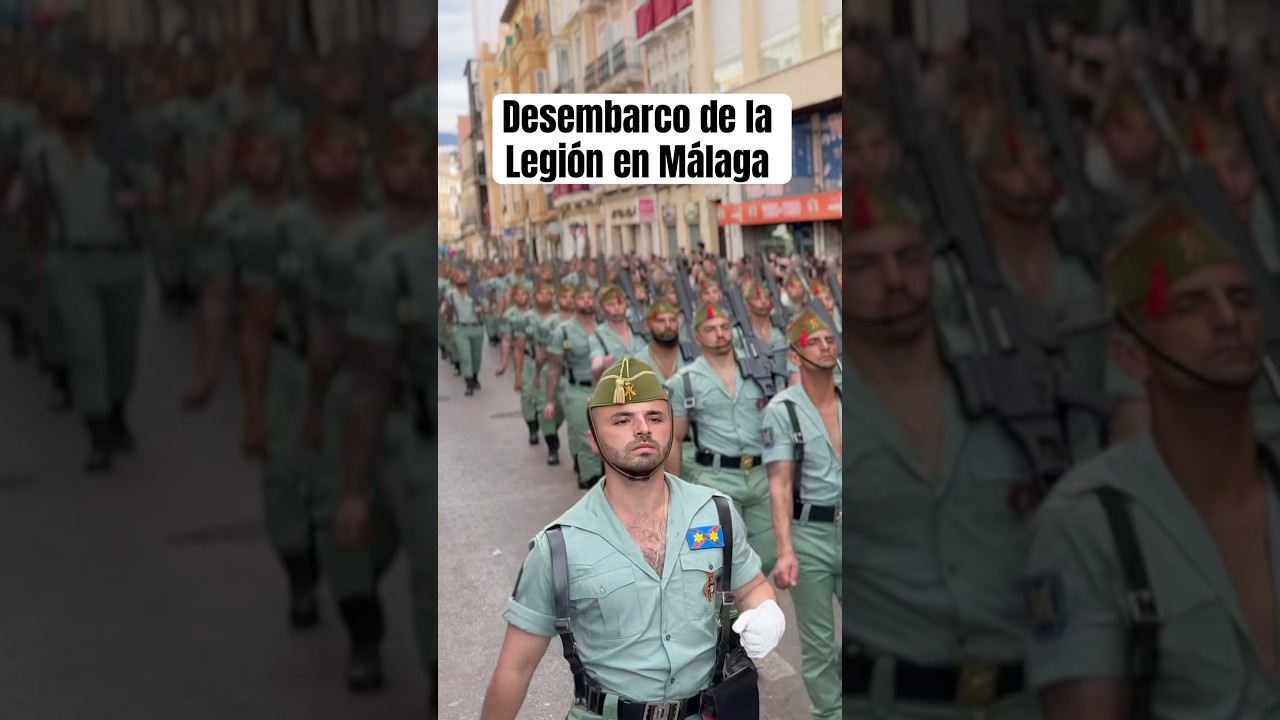 Incre&iacute;ble desembarco de la Legi&oacute;n en M&aacute;laga #legionario #legion #malaga #semanasanta #militar