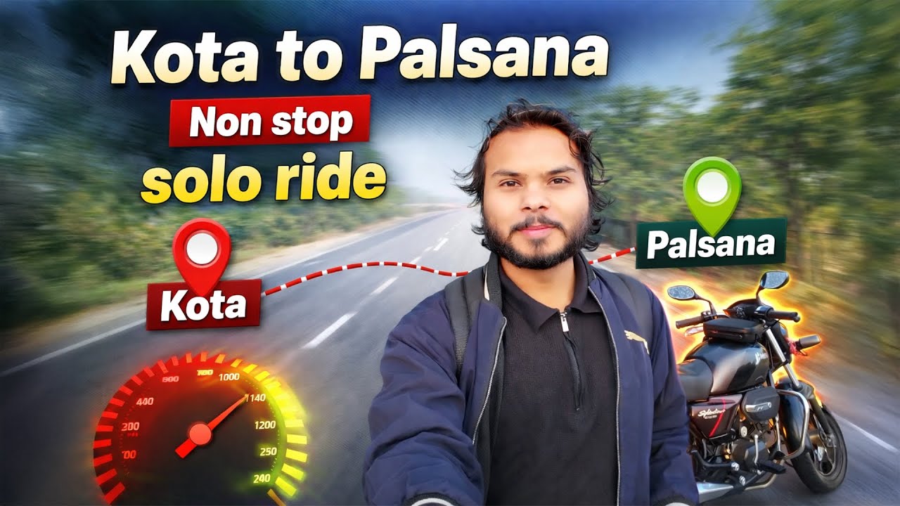 Kota to Palsana | 350KM Non-stop Ride | Splendor XTEC 2.0 #nonstop #motovlog #splendor #kotariders