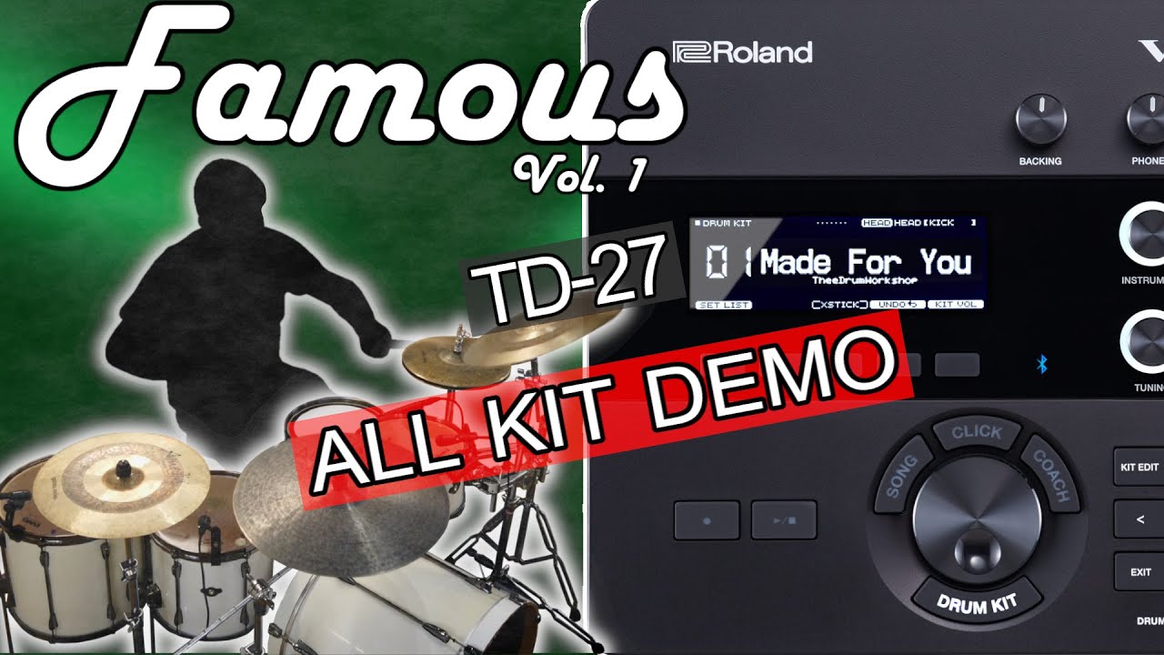 Famous Vol. 1 | Roland TD-27 Artist Custom Kits - Travis Barker, Neil Peart, Gavin Harrison + more!