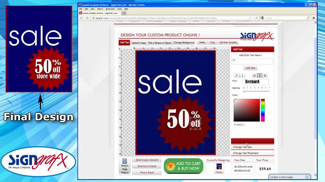 How to make a Sale Sign with SignGrafx.com