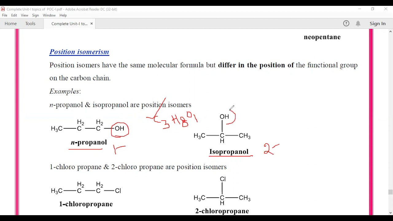 Structural Isomerism  or Constitutional isomerism
