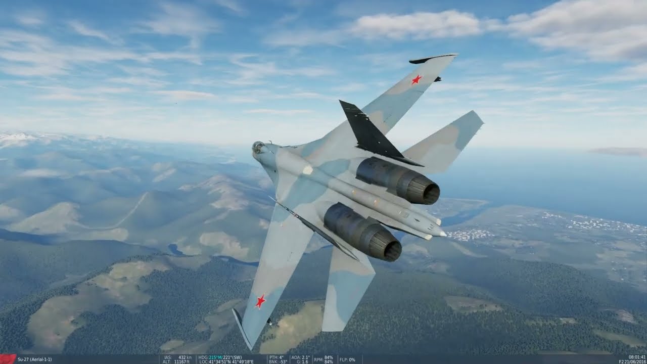 F-16 VS Su-27 Dogfight DCS
