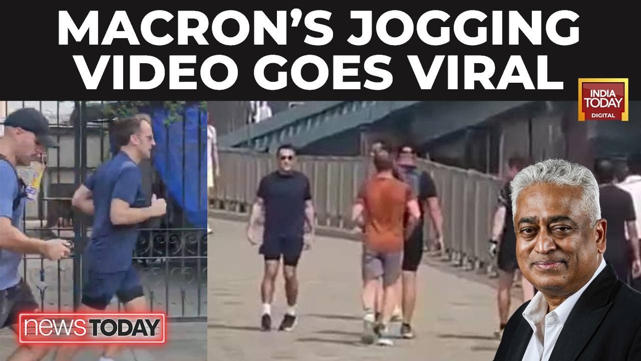 Viral Video: French President Macron Jogs At Mumbai's Marine Drive | Macron India Visit