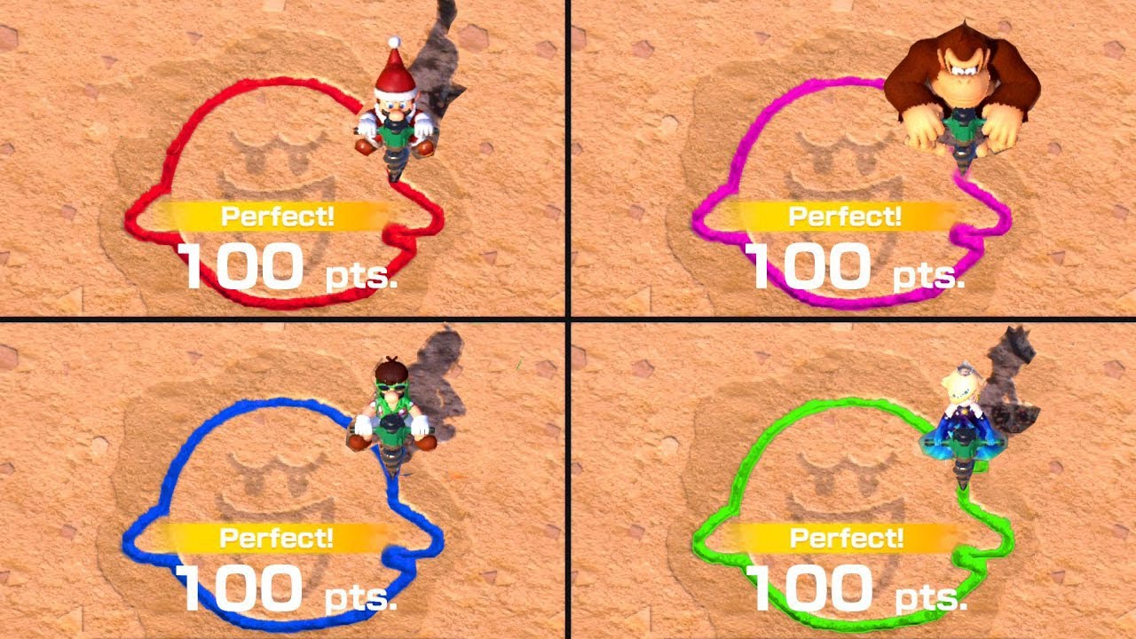 [マリオパーティ スーパースターズ] マリオ vs ドンキーコング vs ルイージ vs ロゼッタ (COM アルティメットマスター)
