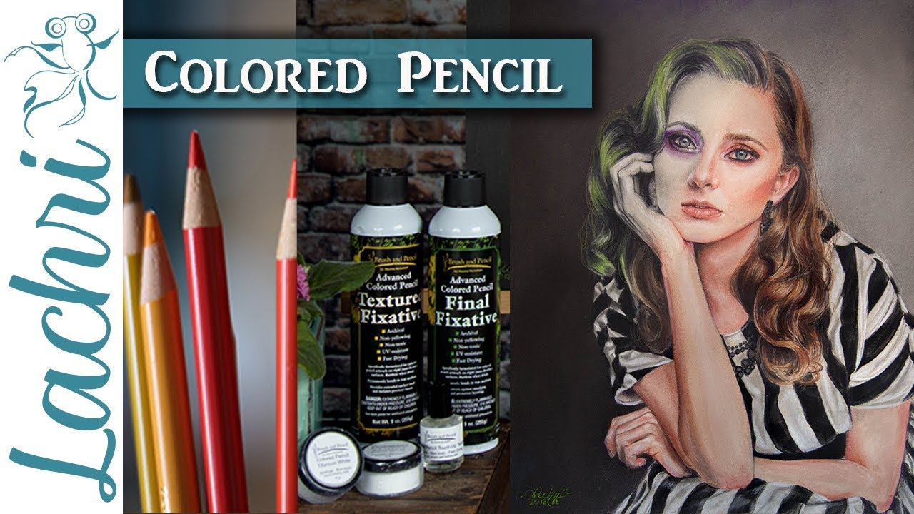 Portrait in Colored Pencil & Powder Blender -  Lachri
