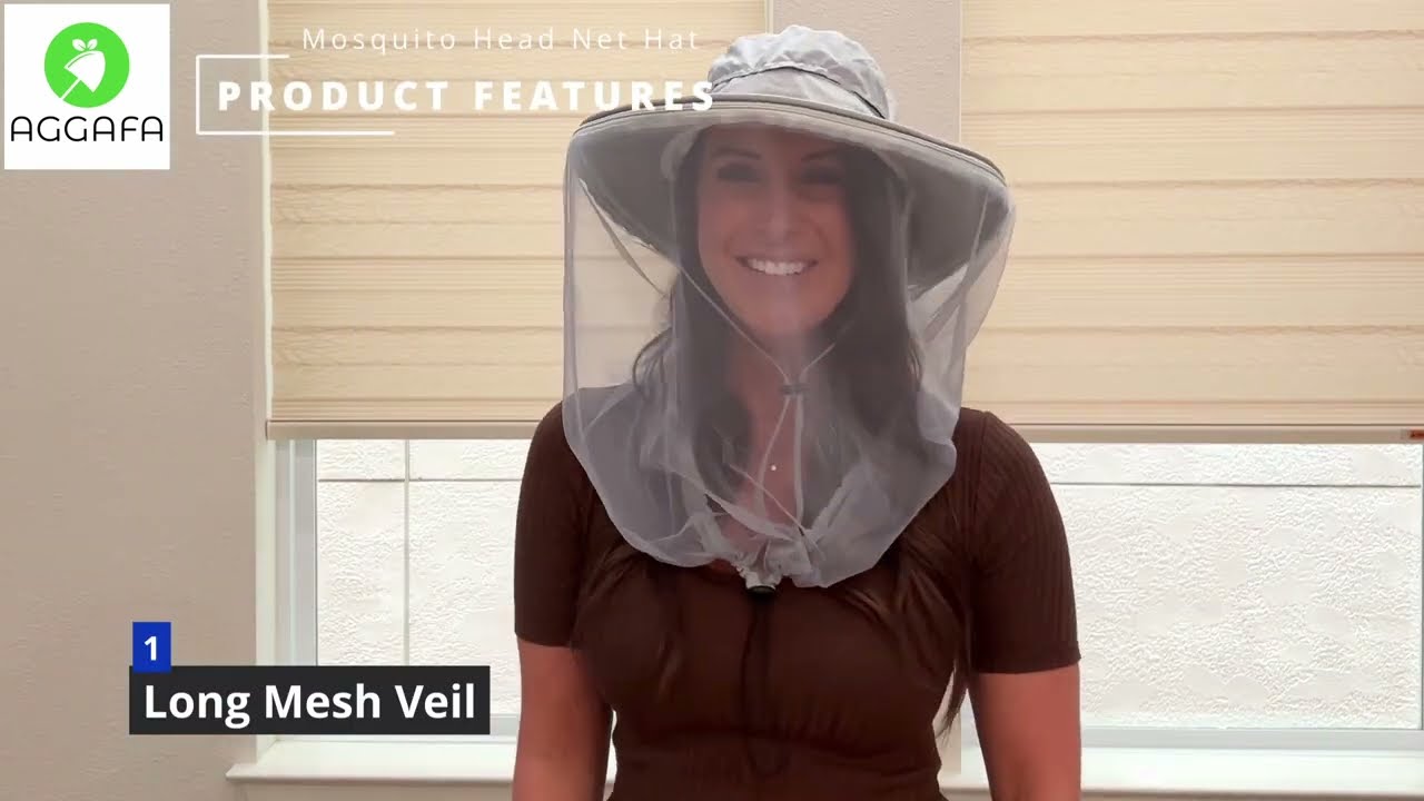 AGGAFA Mosquito head net hat, best solution to keep off from mosquito and bugs