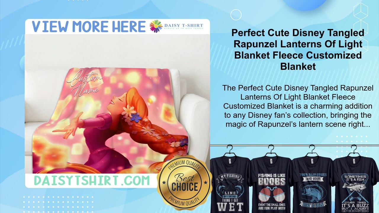 Perfect Cute Disney Tangled Rapunzel Lanterns Of Light Blanket Fleece Customized Blanket