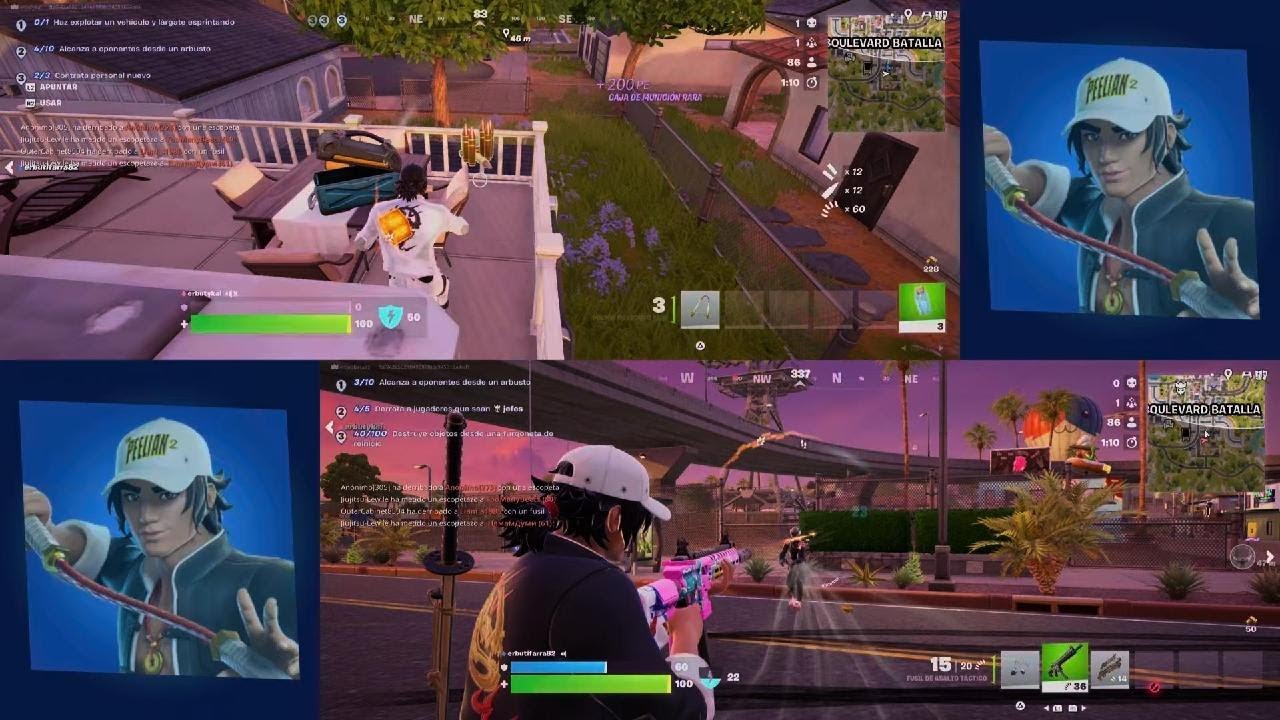 Buti y minibuti dando caña en fornite