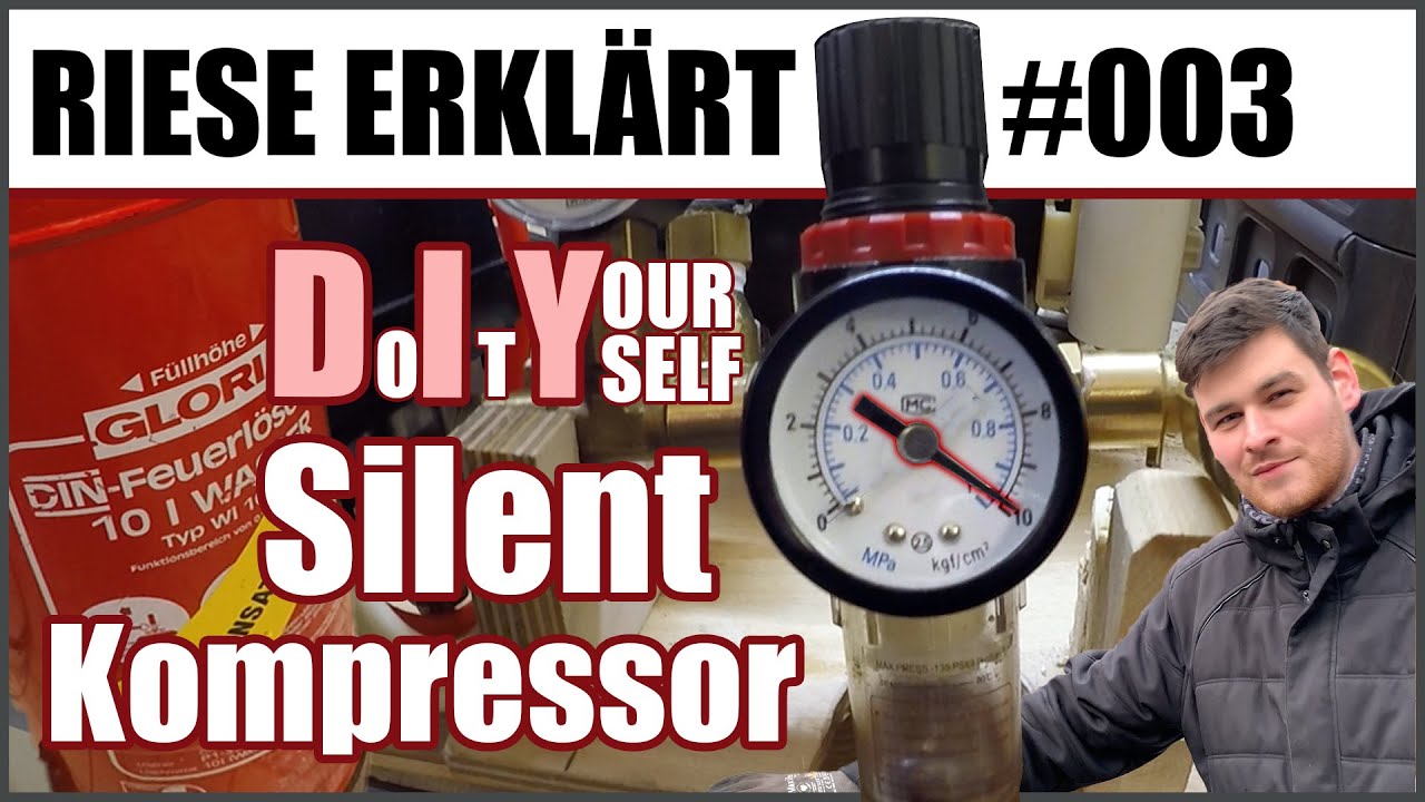 DIY Silent Flüster Kompressor ohne Schweißen aus altem Kühlschrank [Riese erklärt #003]