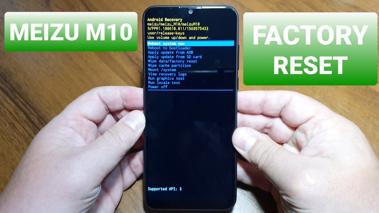 MEIZU M10 M918H factory reset / сброс до заводских настроек