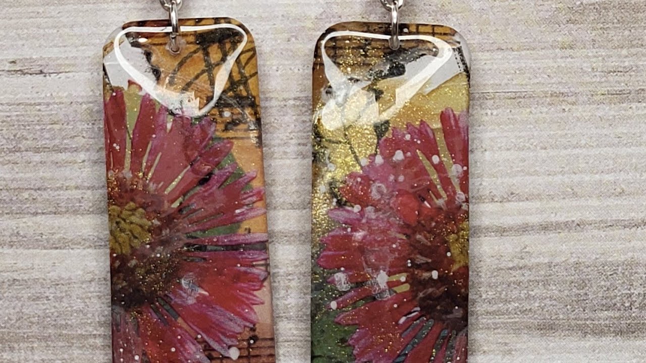Multi layered and textured paper earrings