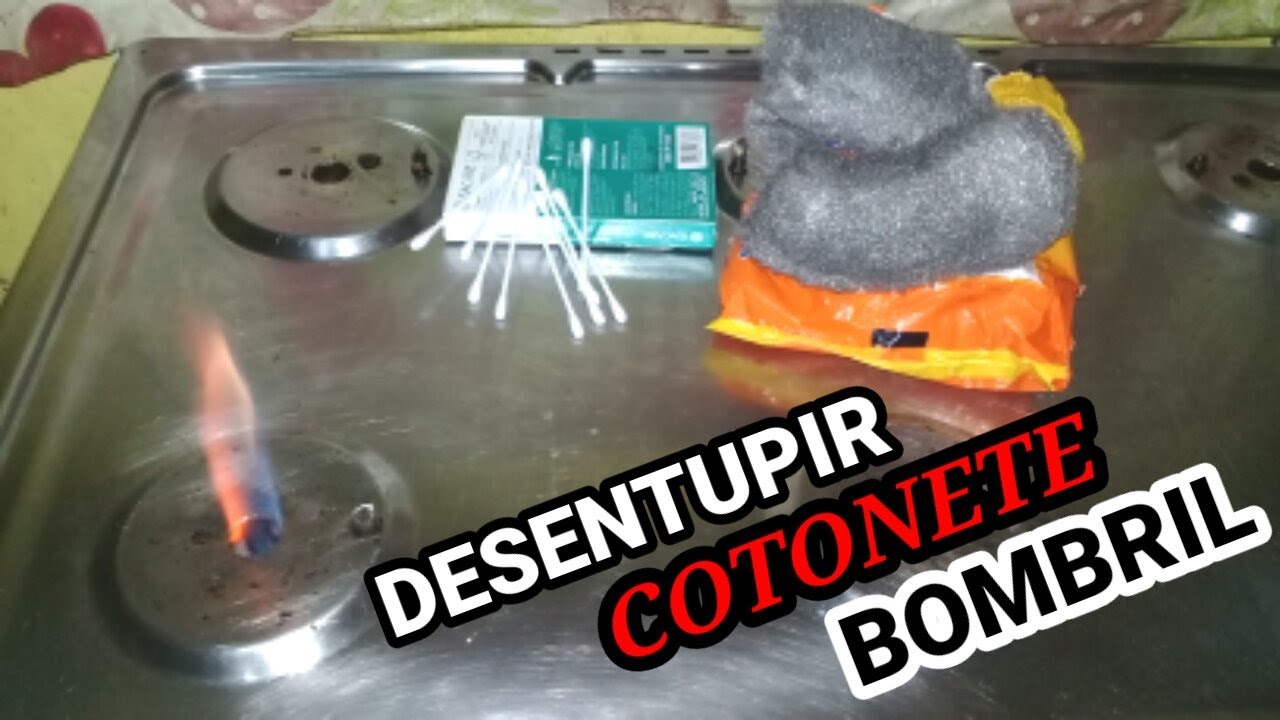 COMO DESENTUPIR FOGÃO COM AJUDA DE COTONETE E BOMBRIL