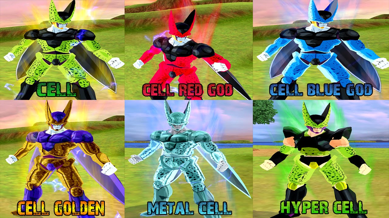 Cell Pack - Cell Forms VS Goku SSJBlue - Download - Dragon Ball Z Budokai Tenkaichi 3
