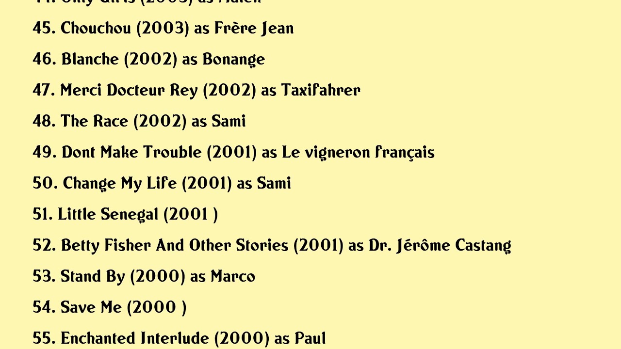 Roschdy Zem Movies list Roschdy Zem| Filmography of Roschdy Zem