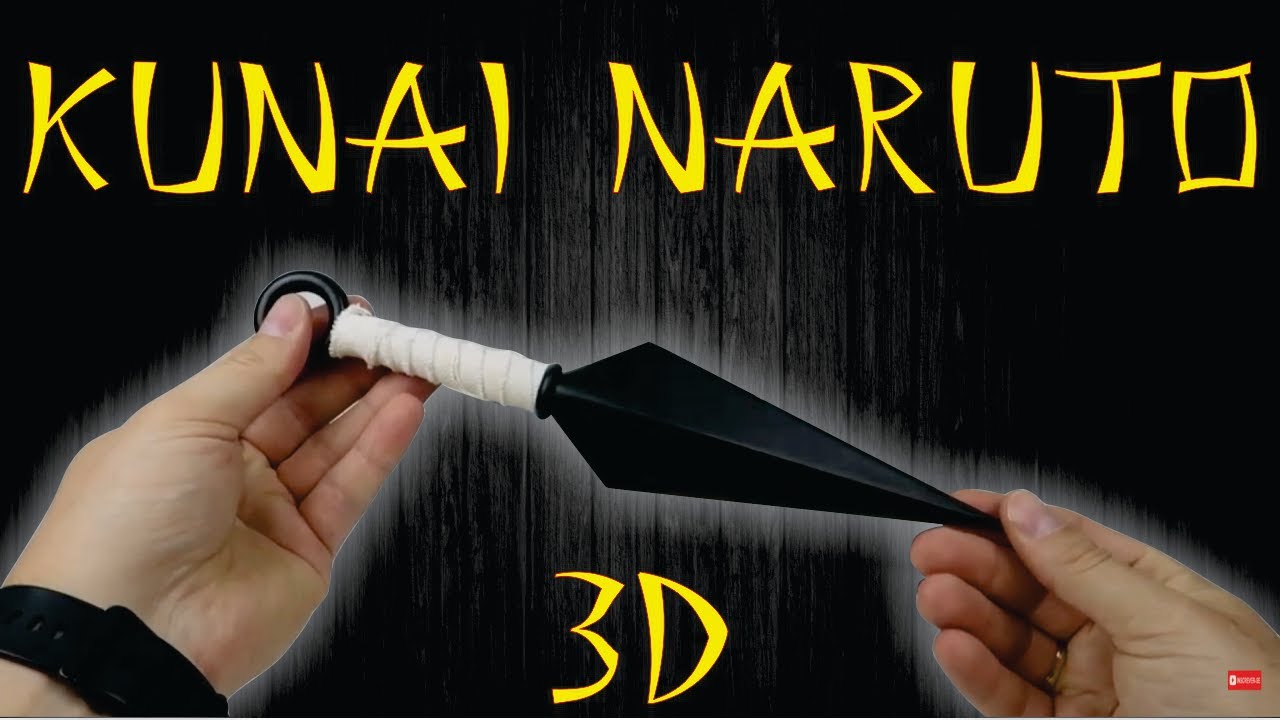 Imprimi em 3D Kunai do Naruto. Impressão 3D - Ficou TOP!!! 🗡