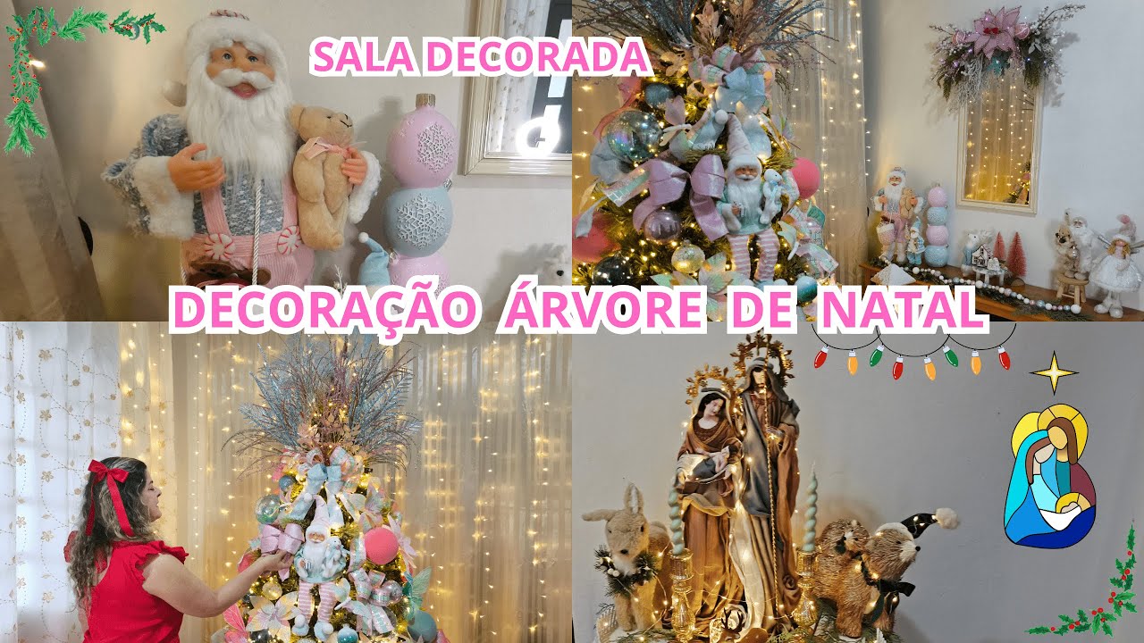 ÁRVORE DE NATAL CANDY COLOR 2025🎄  DECOREI A SALA PARA O NATAL #árvoredenatal2025 #decoração #sala