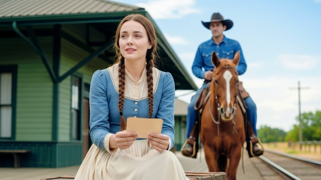 Abandoned Mail-Order Bride Sat on a Crate at the Station, Unaware the Cowboy Was Coming for Her