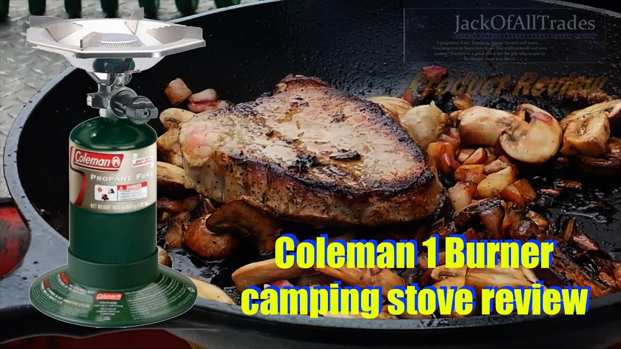 Обзор походной плиты Coleman с одной конфоркой для приготовления стейков и бургеров.