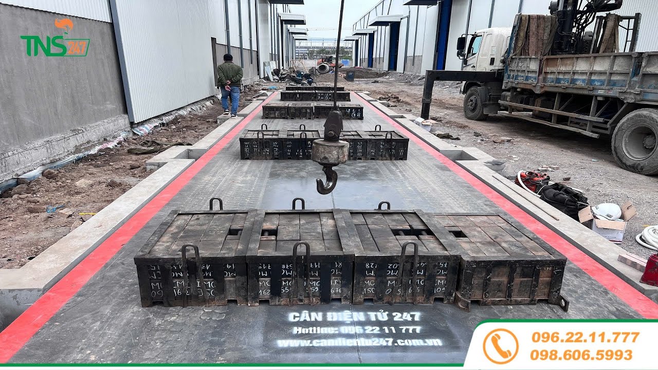 Lắp đặt và kiểm định cân ô tô - cân xe tải 120 tấn tại Kcn Lê Hồ Tỉnh Ninh Bình. Hotline 0962211777