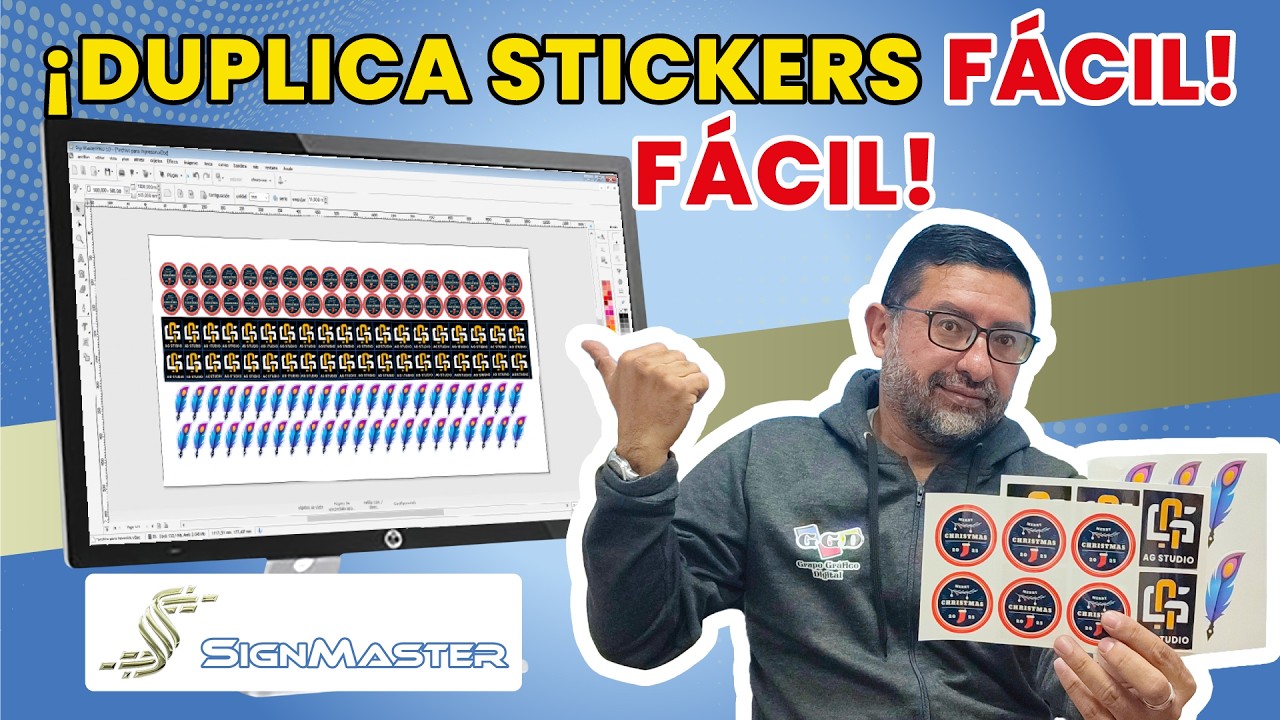 SignMaster Pro: Duplicar Stickers Fácil + Contorno desde Imagen + Cutting Grid