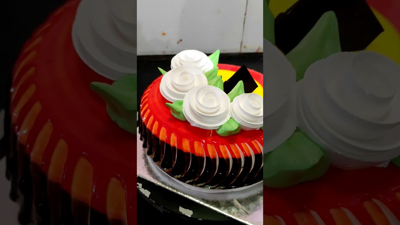 chocolate dome shape cake decoration#