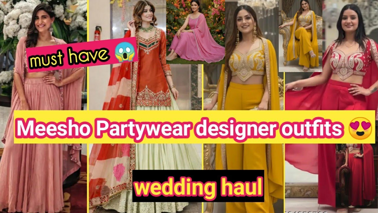 Meesho beautiful gown & indo western dress haul | Meesho designer dress/lehenga haul✨ Meesho haul